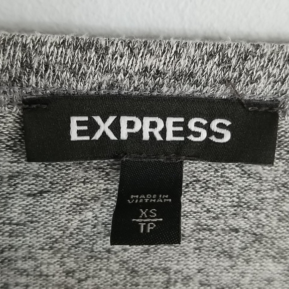 Express lace up black marled shoulders shirt XS - Picture 5 of 7